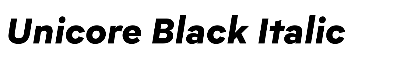 Unicore Black Italic